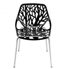 4pcs Bird s Nest Style Lounge Chair Black