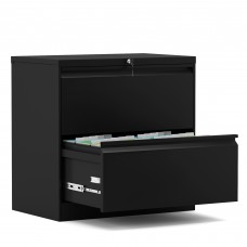 2Drawer Folding Lateral File Cabinet BLACK Carton