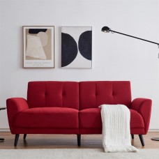 1Set Modern Ployester Fabric Sofa - Red