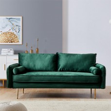 1Set Velvet Fabric sofa with pocket - Green