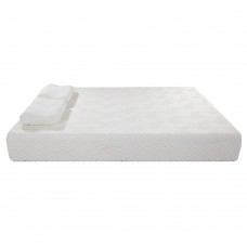 10 Two Layers Traditional Firm High Softness Cotton Mattress with 2 Pillows (Queen Size) White