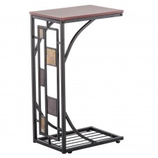 Iron Side Table Coffee Table - Brown