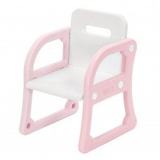 Plastic Childrens Table and Chair Drawing Board Set with Shooting Ring 1 Table and 1 Chair -Pink(52 x 67 x 68)
