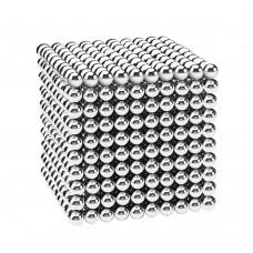 1000PCS 5mm Magnetic Ball Building Block Creative Magnet Toy Puzzle Balls - Silver
