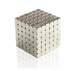 Magnetic Cube Tin Box Magnet Balls Magic Square 3D Puzzle Toy Gift Decor - Brushed color