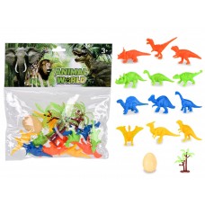 【SEA】Animal model (12 small dinosaurs + 1 egg + 2 trees)